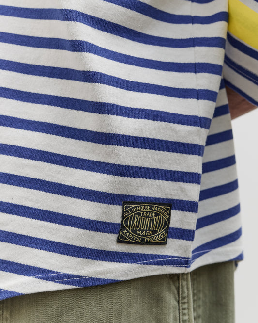 Kapital Panel Stripe Jersey SWIM Football T, White