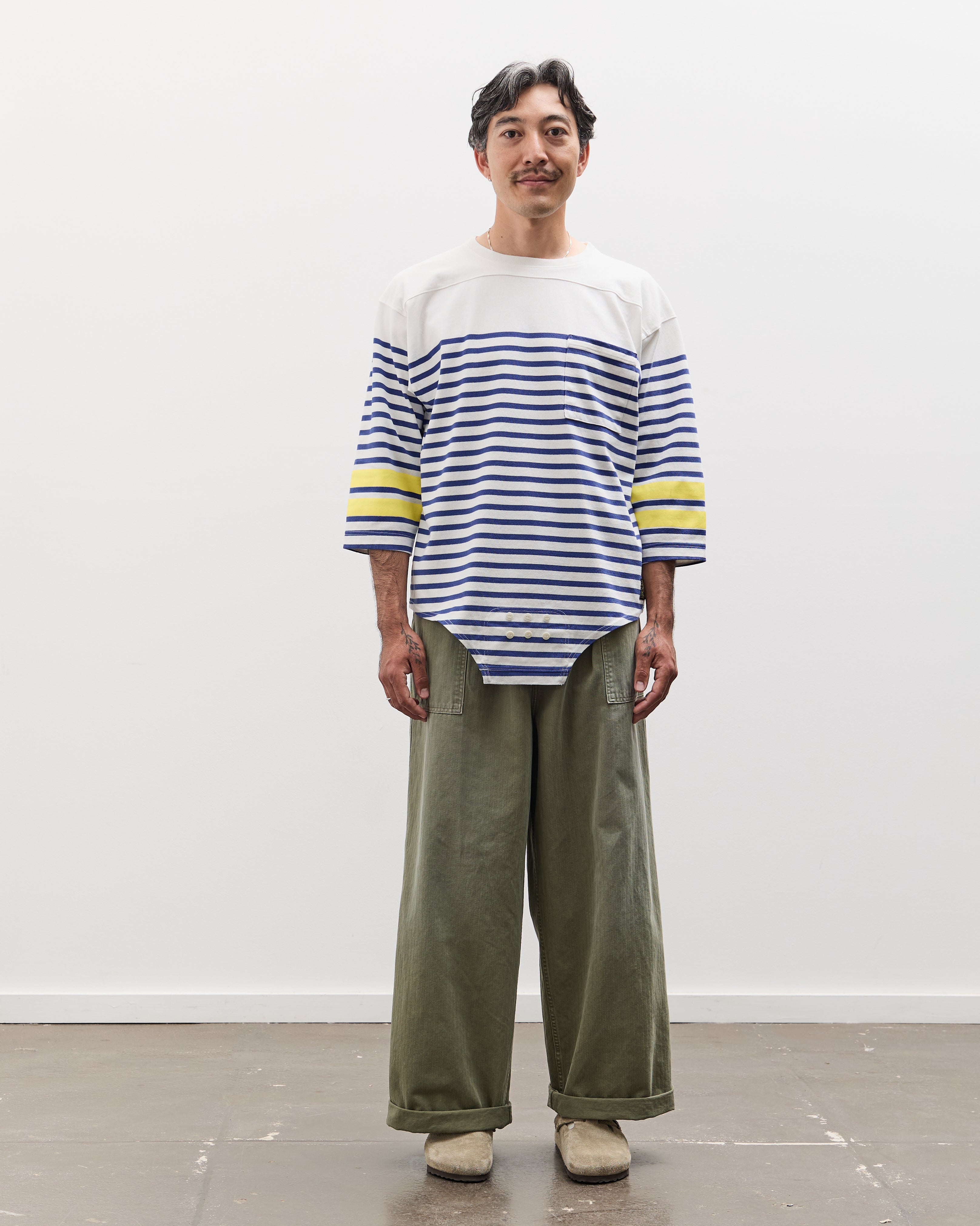トップス KAPITAL Jail Stripe Jersey Kapital JAIL Stripe Jersey BIG Rugger Shirt | Black | Canoe Club
