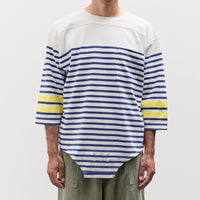 Kapital Panel Stripe Jersey SWIM Football T, White