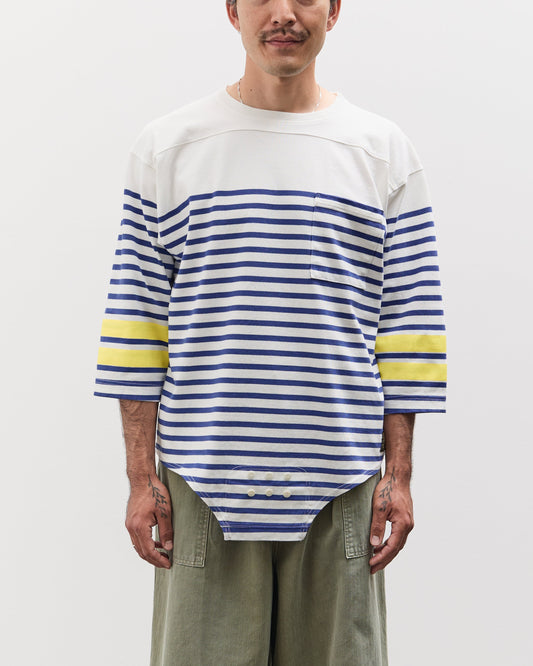 Kapital Panel Stripe Jersey SWIM Football T, White