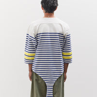 Kapital Panel Stripe Jersey SWIM Football T, White