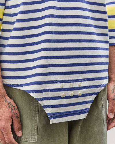 Kapital Panel Stripe Jersey SWIM Football T, White