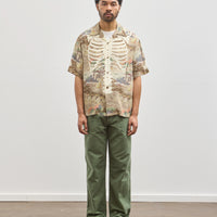 Kapital Rayon Aloha Shirt, Brown Kamekameha Bone