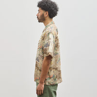 Kapital Rayon Aloha Shirt, Brown Kamekameha Bone