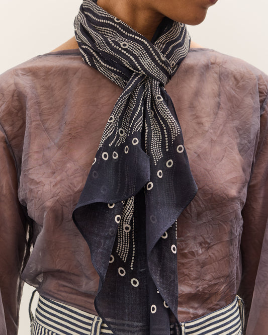 Kapital Rayon Soufflemon Stole, Navy