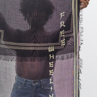 Kapital Rayon Wabi Sabi Rainskull Stole, Black