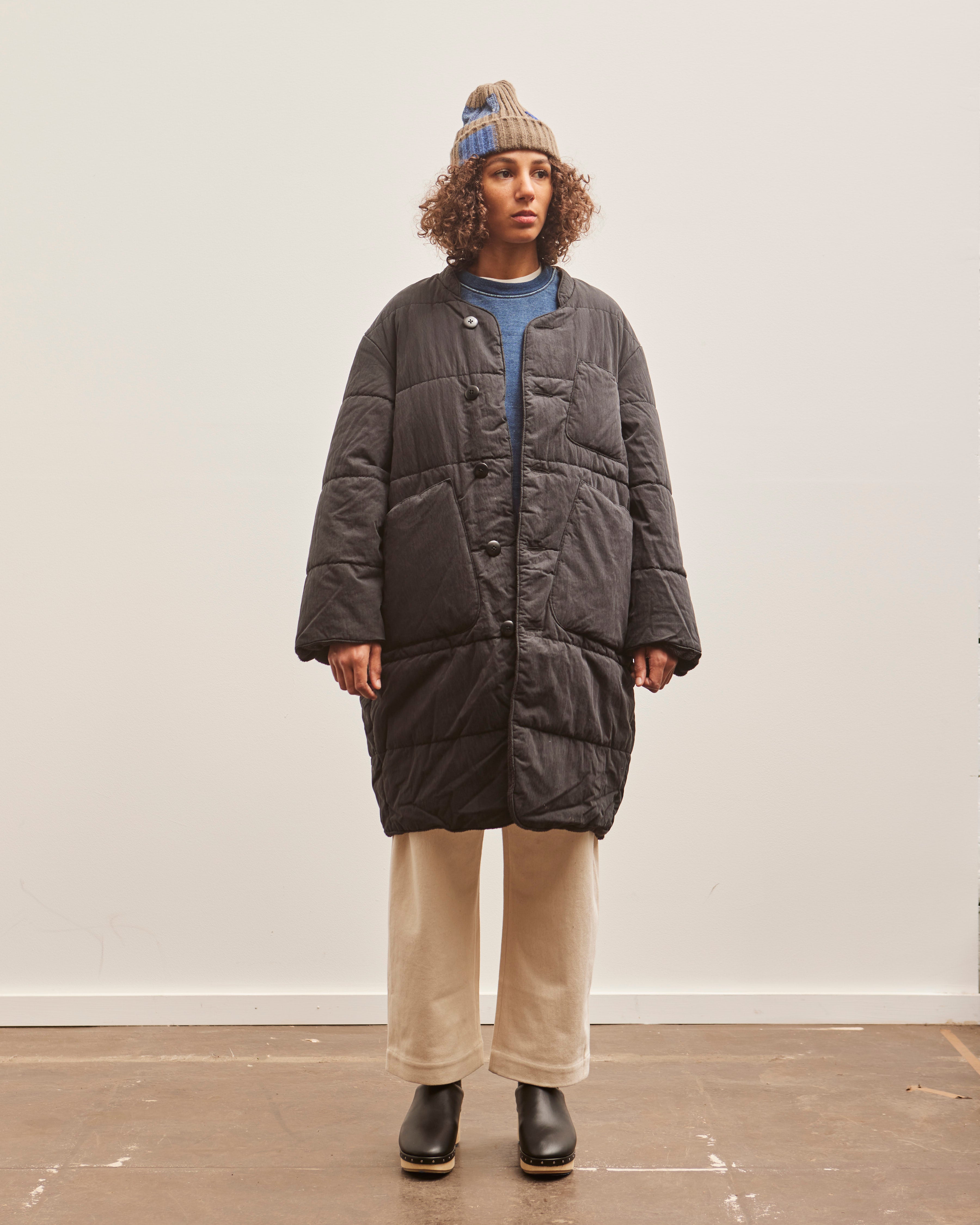 Kapital Ripstop Quilt SAMU Coat, Black – Glasswing