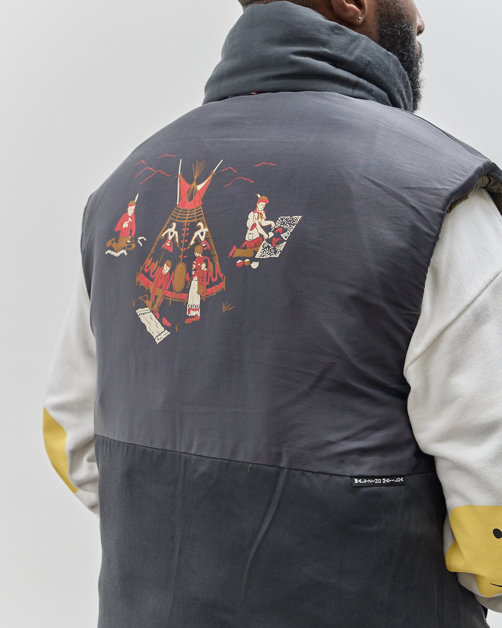 Kapital Unisex Ripstop Nylon Keel Weaving Vest, Khaki – Glasswing