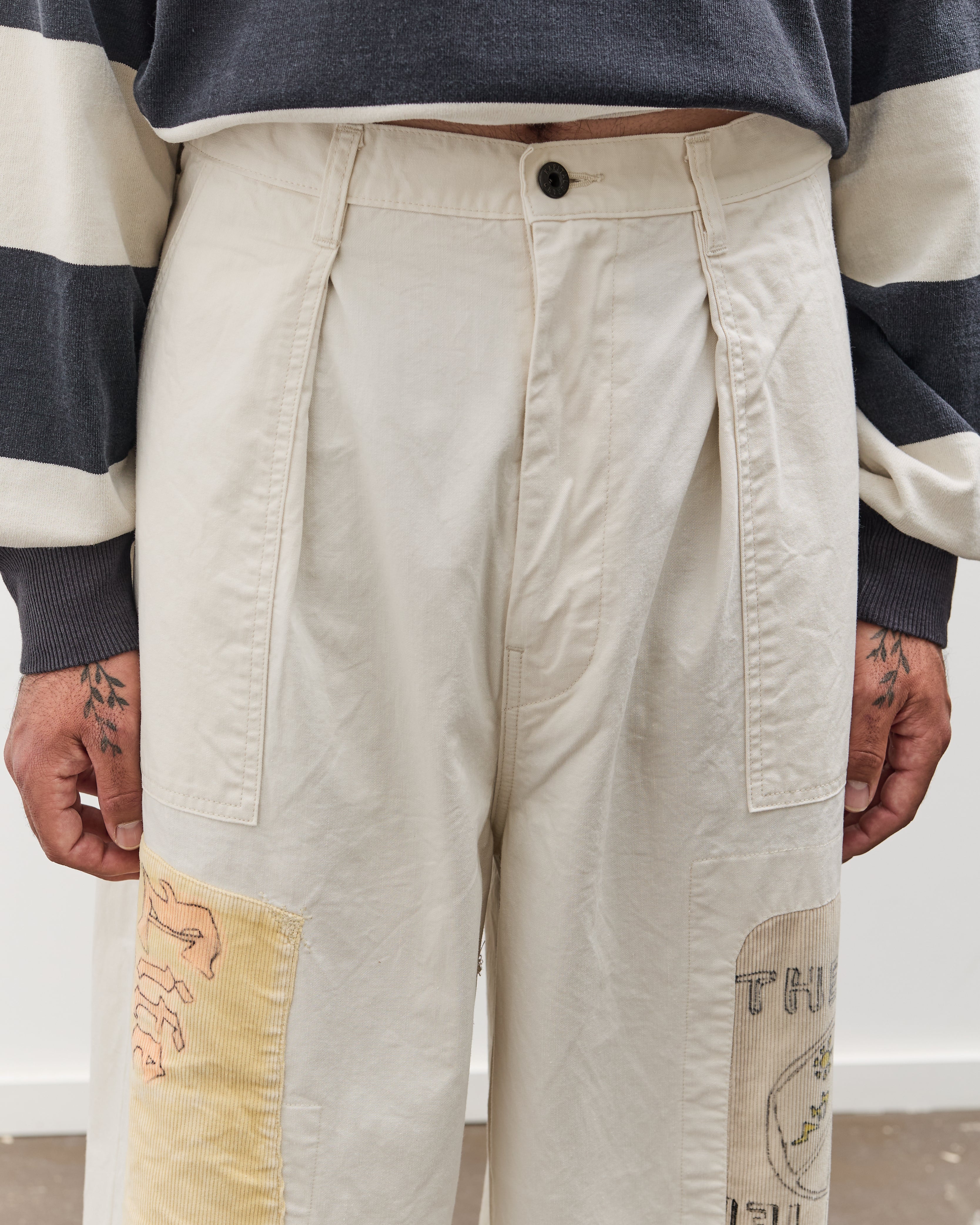 Kapital Rough-Face Twill FATIGUE Baggy Pants (RUSHWEEK Remake
