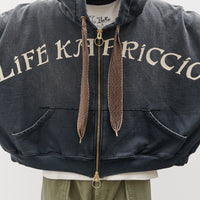 Kapital SWT Knit DEVIL Hoodie Blouson (LIFE KAPRICCIO), Black