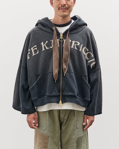 Kapital SWT Knit DEVIL Hoodie Blouson (LIFE KAPRICCIO), Black