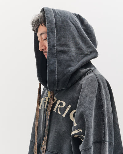 Kapital SWT Knit DEVIL Hoodie Blouson (LIFE KAPRICCIO), Black