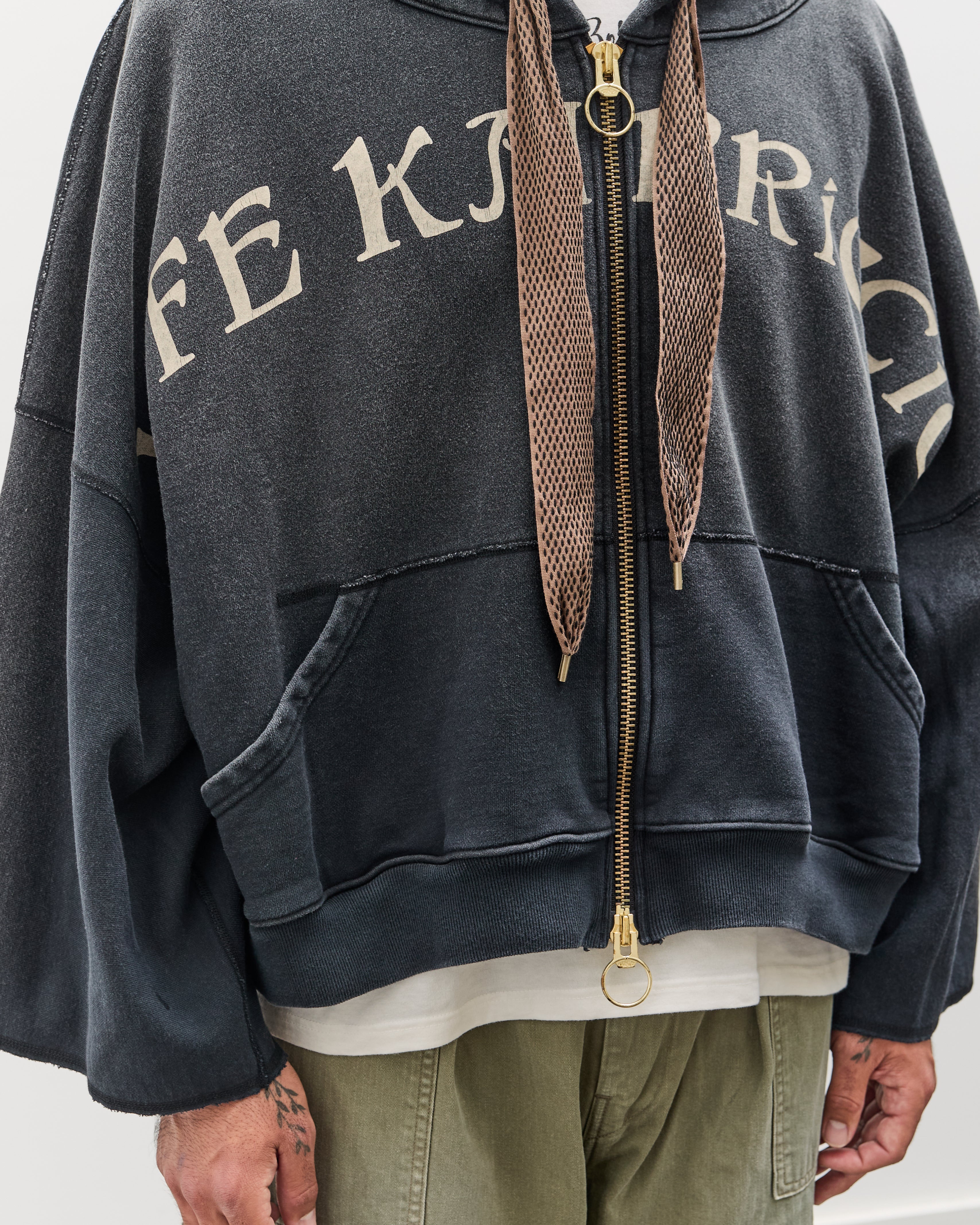 Kapital SWT Knit DEVIL Hoodie Blouson (LIFE KAPRICCIO), Black