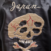 Kapital Sheer Pearl Souvenir Jacket, Black Rain Skull