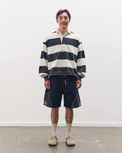 Kapital 10oz Denim EASY Short Pants, Furoshiki Embroidery IDG