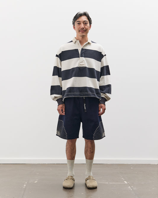 Kapital 10oz Denim EASY Short Pants, Furoshiki Embroidery IDG