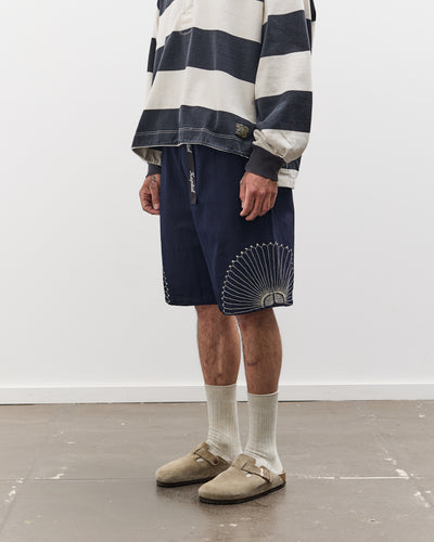 Kapital 10oz Denim EASY Short Pants, Furoshiki Embroidery IDG