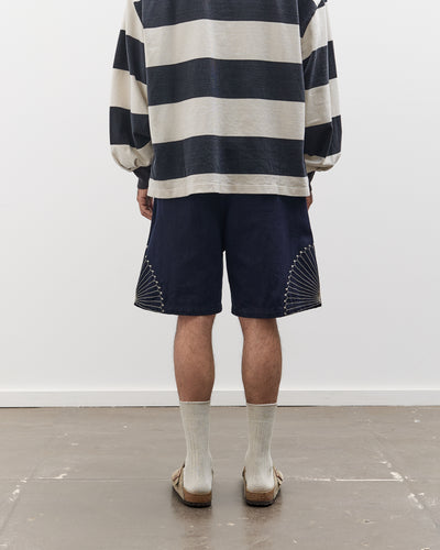 Kapital 10oz Denim EASY Short Pants, Furoshiki Embroidery IDG