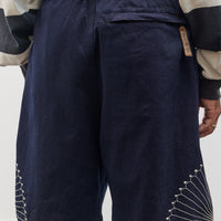 Kapital 10oz Denim EASY Short Pants, Furoshiki Embroidery IDG