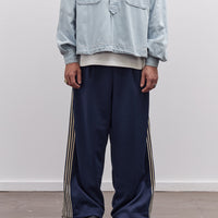 Kapital Smooth Jersey Baggy Track Pants Unisex (BannerStripe), Navy