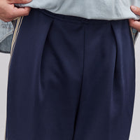 Kapital Smooth Jersey Baggy Track Pants Unisex (BannerStripe), Navy