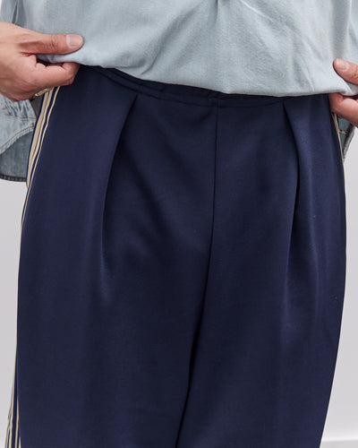 Kapital Smooth Jersey Baggy Track Pants Unisex (BannerStripe), Navy