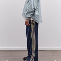 Kapital Smooth Jersey Baggy Track Pants Unisex (BannerStripe), Navy