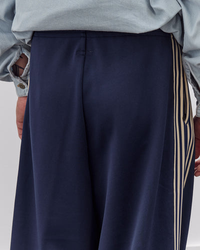 Kapital Smooth Jersey Baggy Track Pants Unisex (BannerStripe), Navy