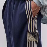 Kapital Smooth Jersey Baggy Track Pants Unisex (BannerStripe), Navy