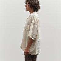 Kapital Soft Linen Open Collar Big Shirt, Ecru