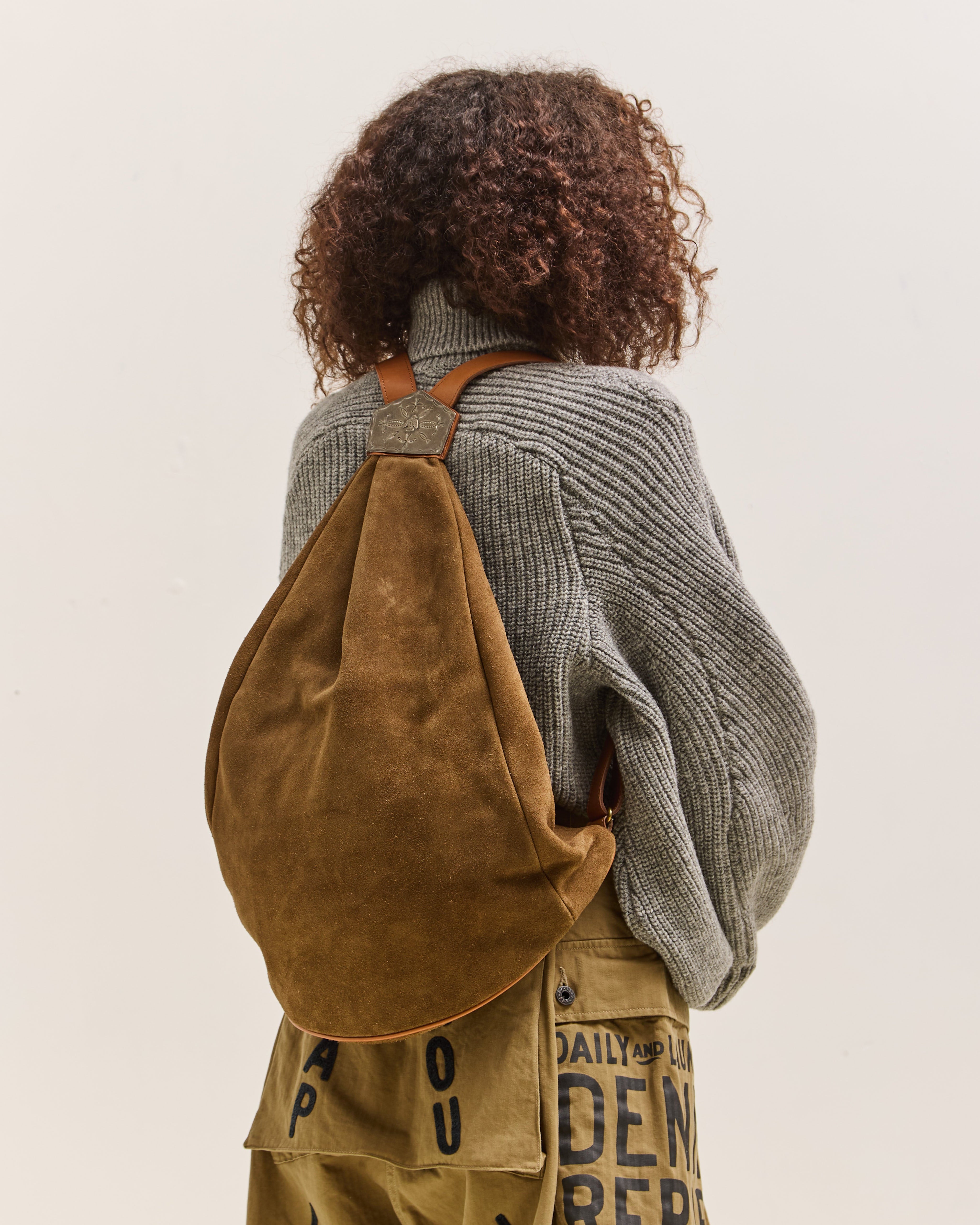 Kapital Suede Herby Medicine Rucksack, Beige – Glasswing