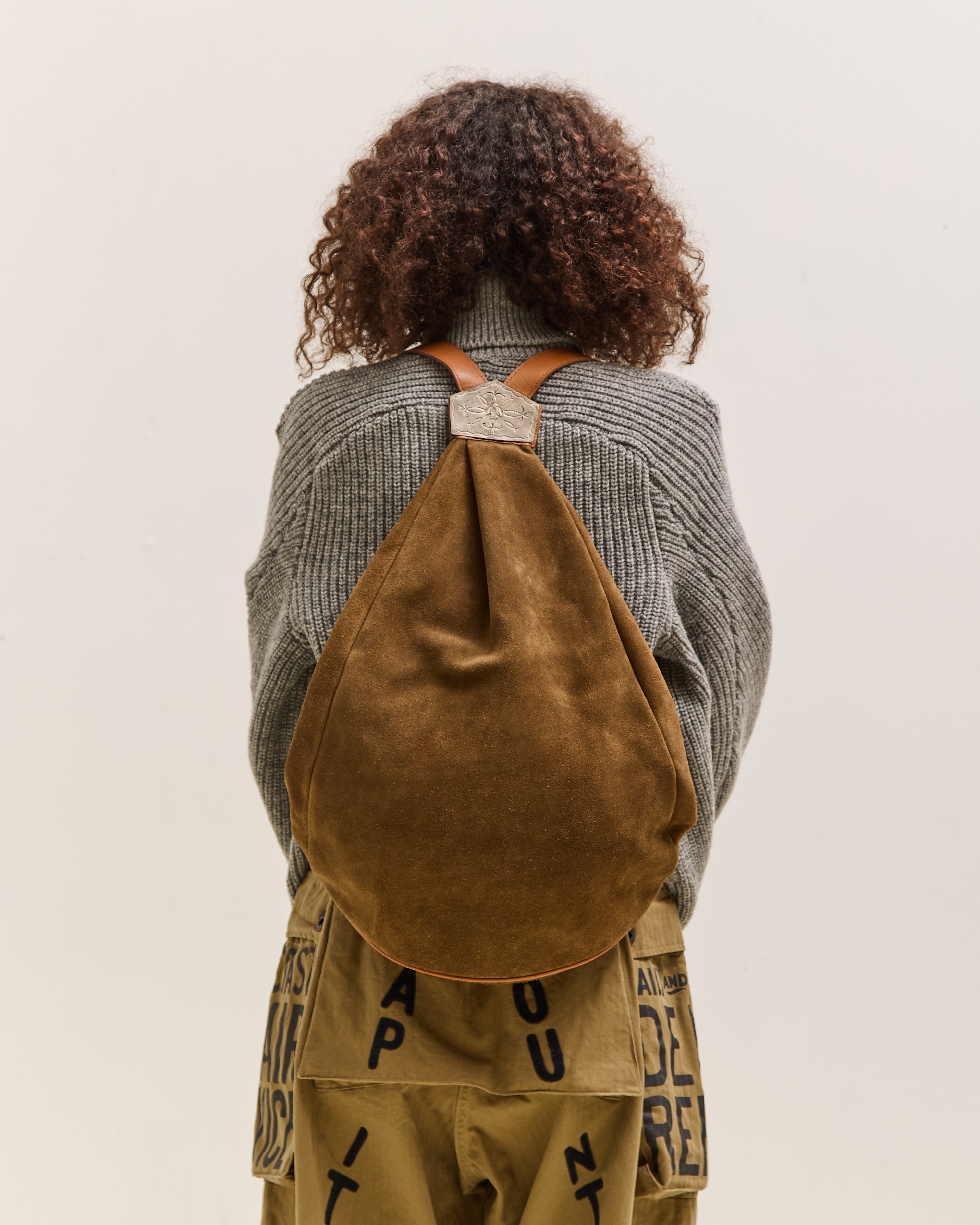 Kapital Suede Herby Medicine Rucksack, Beige – Glasswing