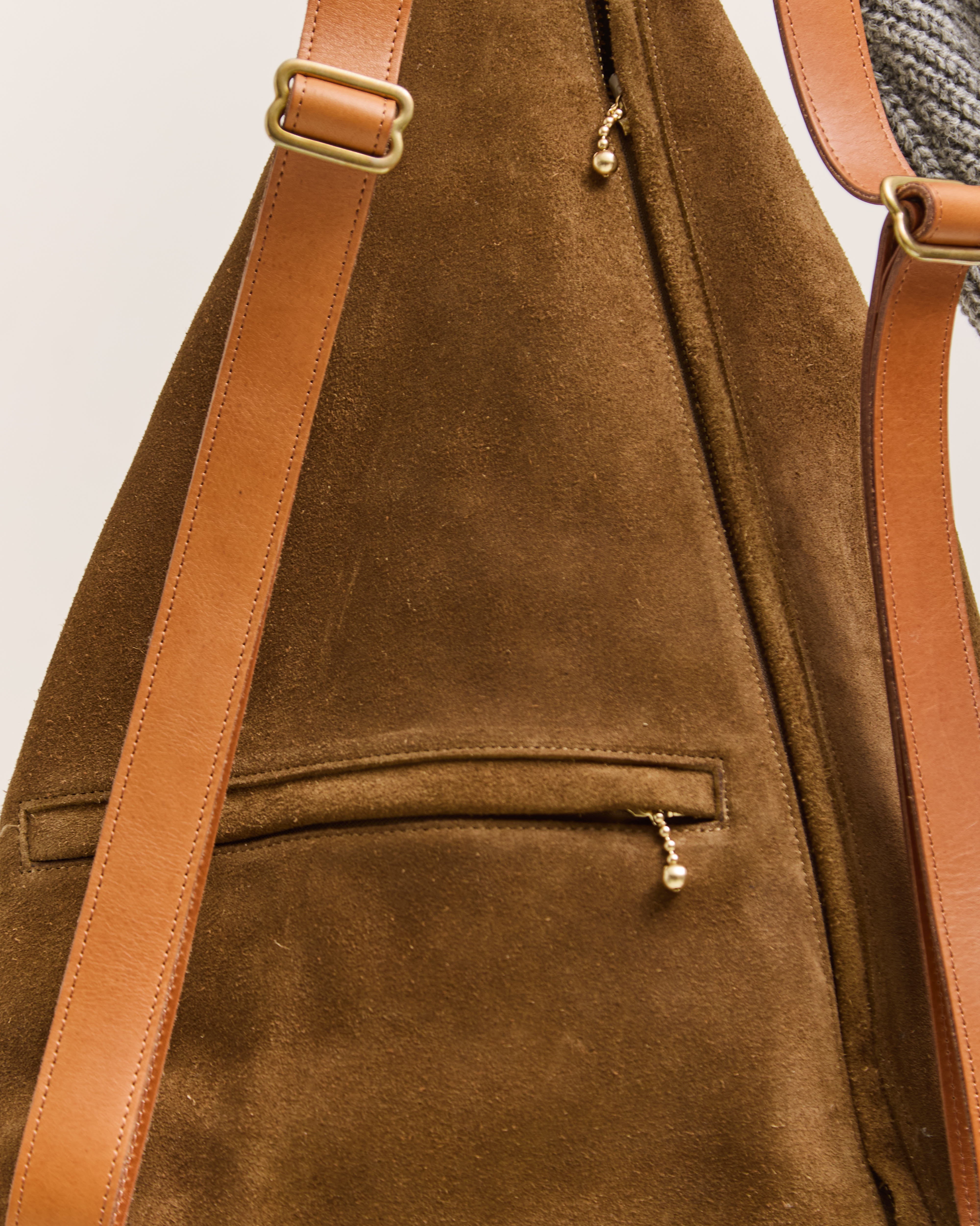 Kapital Suede Herby Medicine Rucksack, Beige – Glasswing