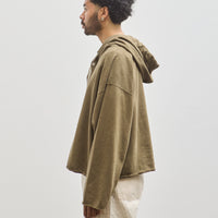 Kapital Unisex Sweat Knit Namazu Hoodie, Khaki Feather Cord