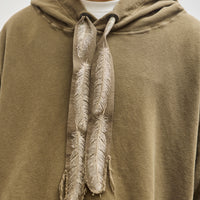 Kapital Unisex Sweat Knit Namazu Hoodie, Khaki Feather Cord