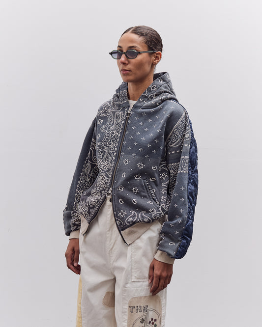 Kapital Swt Knit Bandana Bivouac Hooded Blouson, Black