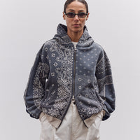 Kapital Swt Knit Bandana Bivouac Hooded Blouson, Black
