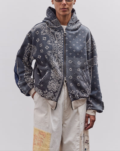 Kapital Swt Knit Bandana Bivouac Hooded Blouson, Black
