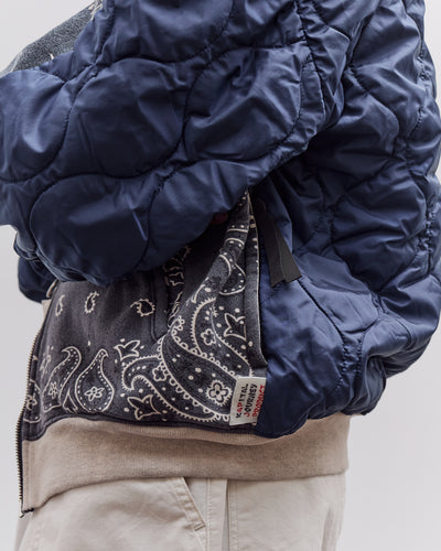 Kapital Swt Knit Bandana Bivouac Hooded Blouson, Black