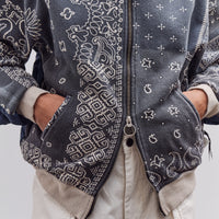 Kapital Swt Knit Bandana Bivouac Hooded Blouson, Black