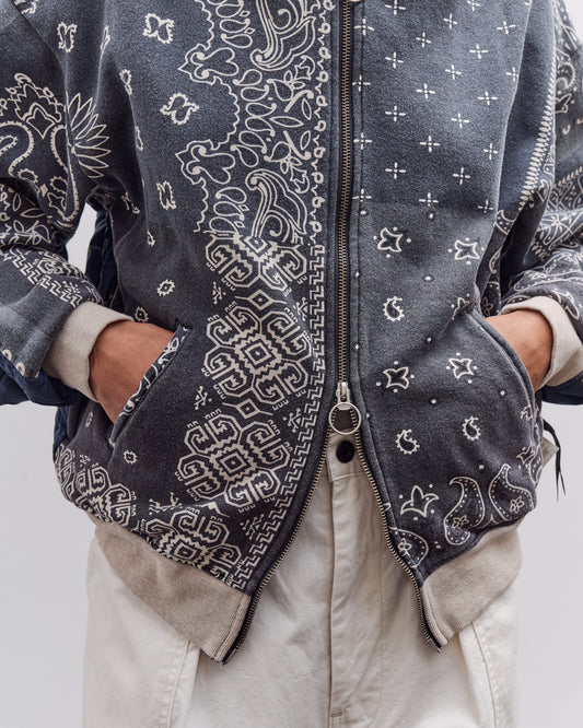 Kapital Swt Knit Bandana Bivouac Hooded Blouson, Black