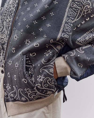 Kapital Swt Knit Bandana Bivouac Hooded Blouson, Black