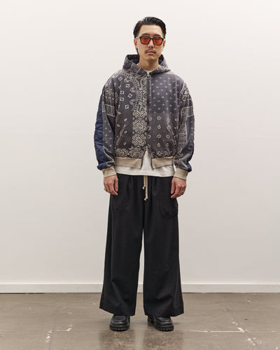 Kapital Swt Knit Bandana Bivouac Hooded Blouson, Black