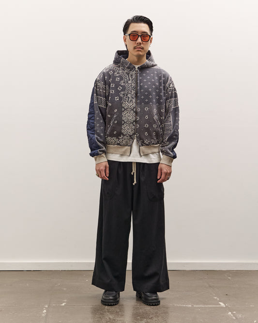 Kapital Swt Knit Bandana Bivouac Hooded Blouson, Black