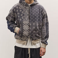 Kapital Swt Knit Bandana Bivouac Hooded Blouson, Black