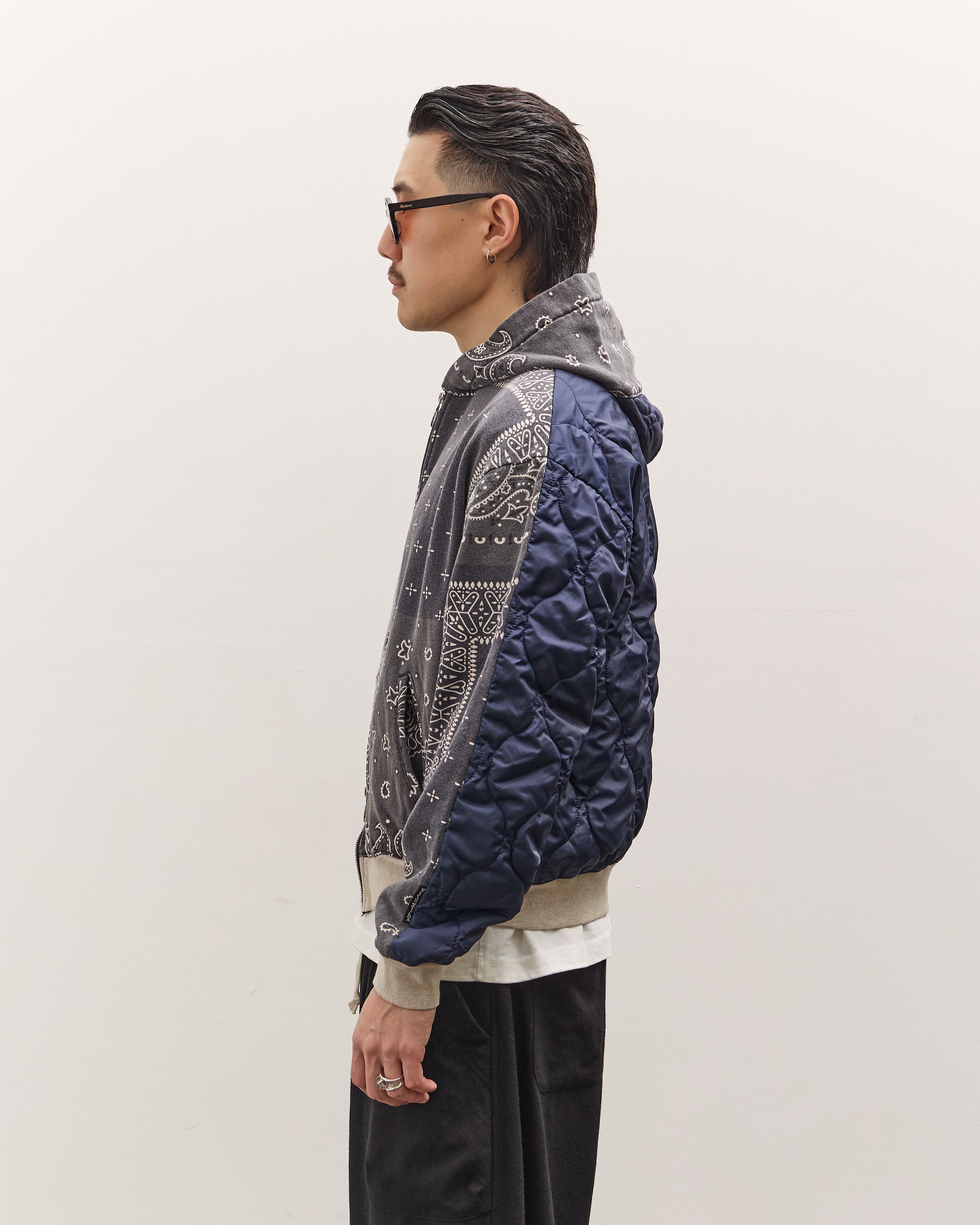 Kapital Swt Knit Bandana Bivouac Hooded Blouson, Black – Glasswing