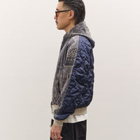 Kapital Swt Knit Bandana Bivouac Hooded Blouson, Black