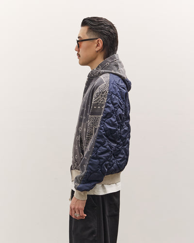 Kapital Swt Knit Bandana Bivouac Hooded Blouson, Black