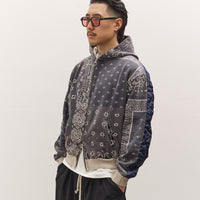 Kapital Swt Knit Bandana Bivouac Hooded Blouson, Black