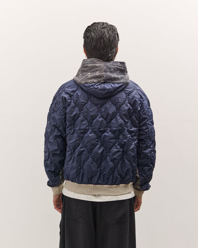 Kapital Swt Knit Bandana Bivouac Hooded Blouson, Black